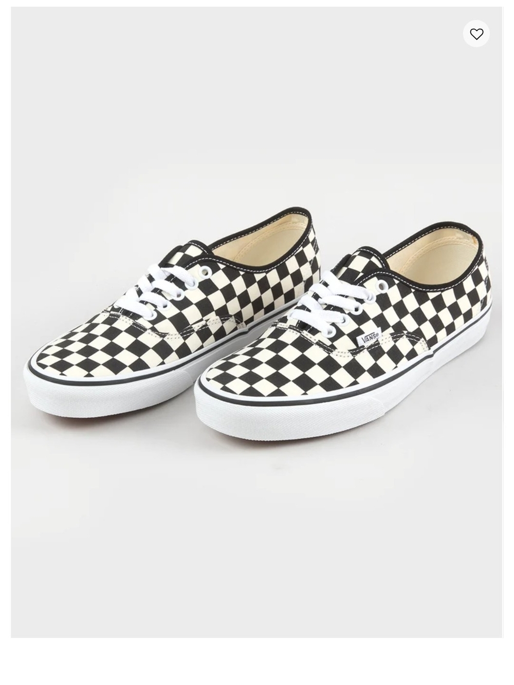 Vans Black & White Checkerboard Authentic Low Top Sneakers